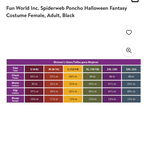Fun World Inc. Spiderweb Poncho Halloween Fantasy Costume Female, Adult, Black - Picture 4 of 5
